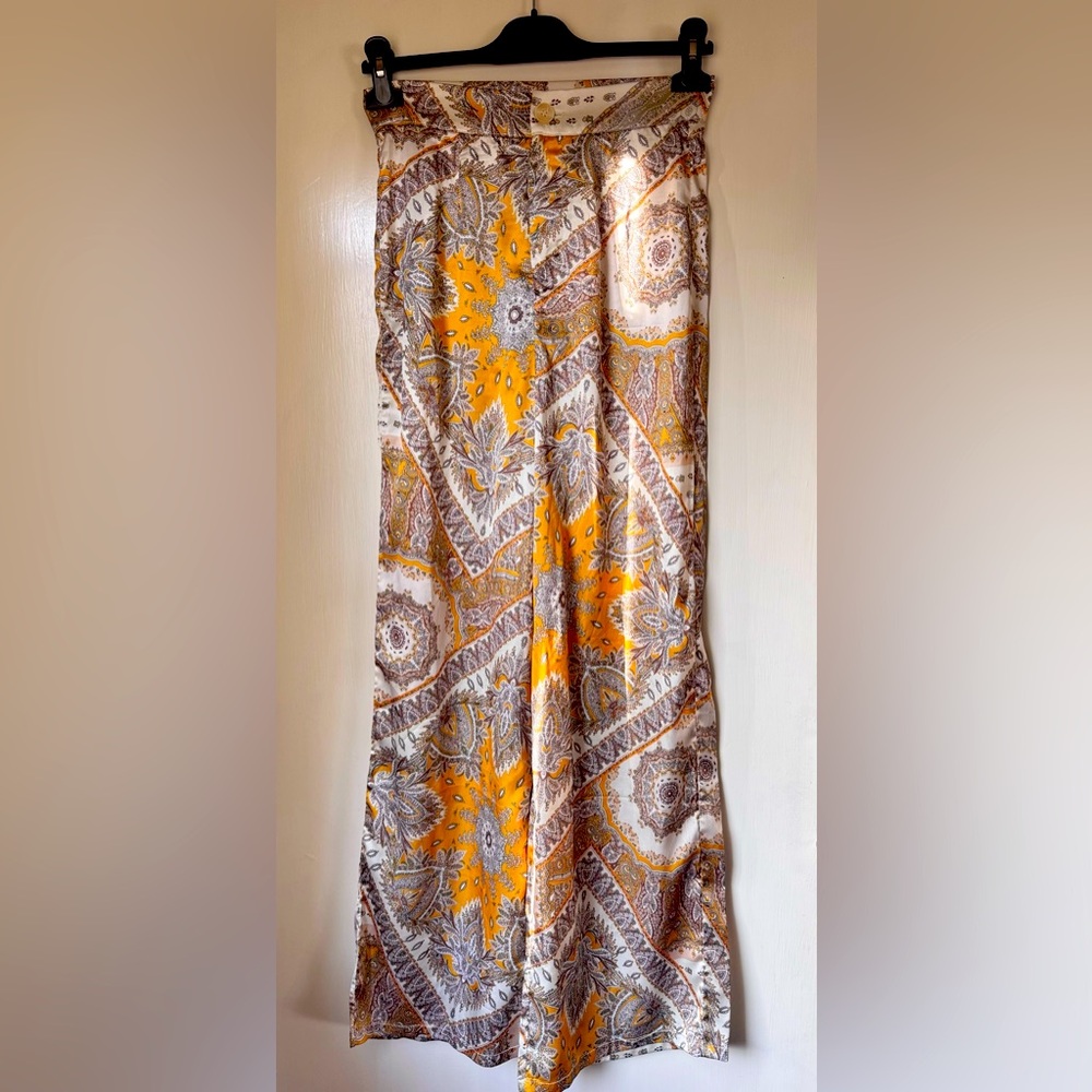 Cider silk, wide leg pants